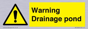 Warning Drainage pond